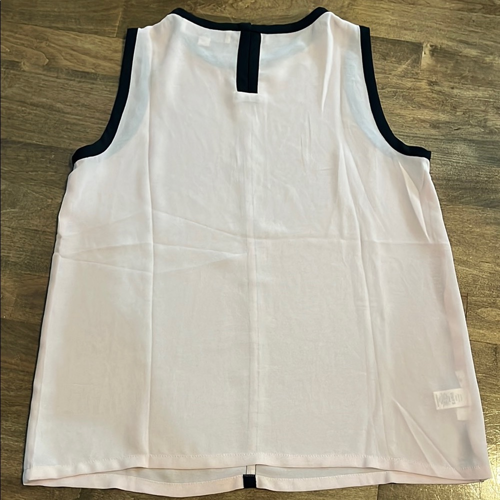 LOFT blush pink & black sleeveless top - Picture 3 of 5